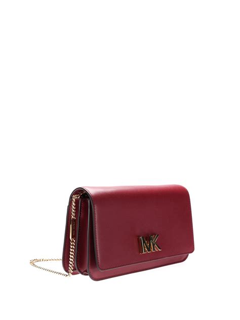 michael kors mott leather clutch red|Michael Kors red clutch.